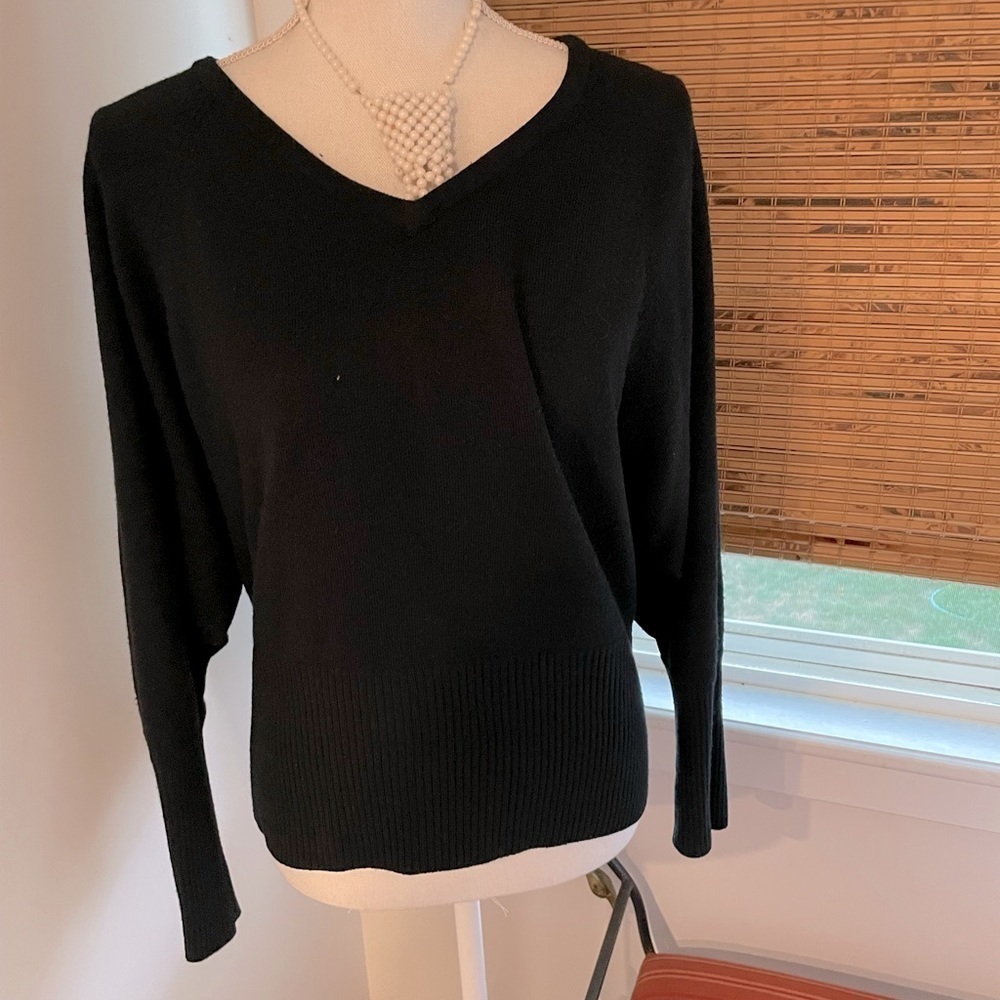 Zippered black sweater